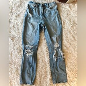 Abercrombie & Fitch Light Blue Distressed Boyfriend Jeans 27 / 4s